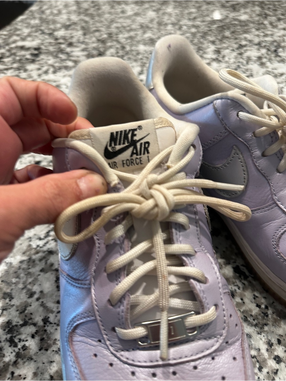 Nike Kids Lavender Low-Top Sneakers with Cream Accents